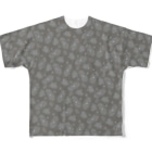B-catの微生物パターン灰_フルグラTシャツ All-Over Print T-Shirt
