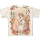 ＊momochy shop＊のひつじと女の子 All-Over Print T-Shirt