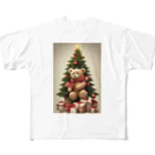 규리shopのクリスマス テディーベアの思い出 フルグラフィックTシャツ