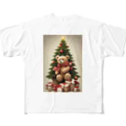 규리shopのクリスマス テディーベアの思い出 All-Over Print T-Shirt