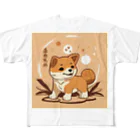 dcgnori／ワンコ画像の柴犬、縄文☆彡古代くん All-Over Print T-Shirt