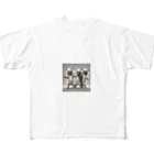 しろあらいぐまのラックスくんのラックスくんと仲間達 All-Over Print T-Shirt