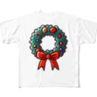 終わらない夢🌈のクリスマスリース🎄✨ フルグラフィックTシャツ