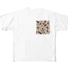 海飛ぶペンギンのインテリア風ダーツグッズ All-Over Print T-Shirt