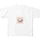 mini_asuのCut 猫 All-Over Print T-Shirt