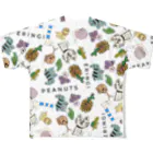 ERINGI PEANUTSのなめくさ大集合 All-Over Print T-Shirt