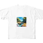 千裕アトリエ（いつもありがとう）の日本庭園 All-Over Print T-Shirt