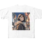 petitringo -プチリンゴ-のネオトウキョウ少女サキ All-Over Print T-Shirt