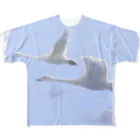 月夜のタツノオトシゴのSwan Lake フルグラフィックTシャツ