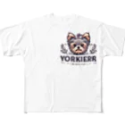 ガオのお店のかわいいヨークシャテリアのロゴ入りグッズ フルグラフィックTシャツ