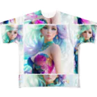 💖宇宙整体♪🌈♪こころからだチャンネル♪💖のmermaidVenus REINA All-Over Print T-Shirt