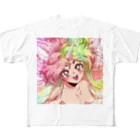 眠気限界のオリジナルキャラクター:あしぶえ All-Over Print T-Shirt