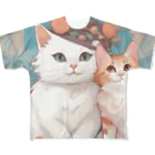 ruiruirの二匹の猫 フルグラフィックTシャツ