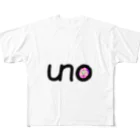 unoのUNOロゴ×ドットビキニヒップ フルグラフィックTシャツ