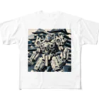 こまイヌ屋たちの犬山城ロボ All-Over Print T-Shirt