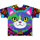 629_CAT_ARTのカラフルキャット All-Over Print T-Shirt
