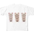 CHIKUSHOの3匹が行く　シャツ フルグラフィックTシャツ