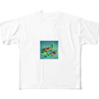 No Fishing No Life の釣り　LEGO？ All-Over Print T-Shirt