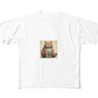 machakooのぽっちゃり猫 All-Over Print T-Shirt