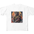 ZZRR12の「猫舞う戦士の神響：武神の至高の姿」 フルグラフィックTシャツ