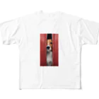 YUTO1126のジッパーから覗く犬 All-Over Print T-Shirt