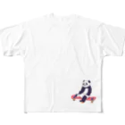 yacco-のお店のダイカット ある日のぱんだ All-Over Print T-Shirt