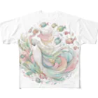 NATTOMOのキュートなマーメイド All-Over Print T-Shirt