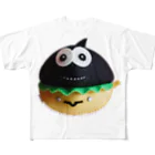 ヤマネコのうなぎバーガーのフェルトぬいぐるみ フルグラフィックTシャツ