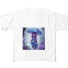 ウィリーの雑貨屋さんのAlone in the Purple Rain フルグラフィックTシャツ