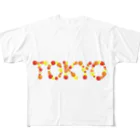 junichi-goodsのバルーン文字「TOKYO」（赤色系） フルグラフィックTシャツ