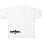 No Fishing No Life の山？　魚？ All-Over Print T-Shirt