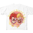 YOUMSのうさ食＆ラスク擬人化娘　ちびキャラver フルグラフィックTシャツ