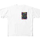 elelelのMusic cat All-Over Print T-Shirt