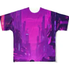 3tomo6's shopのpurple フルグラフィックTシャツ