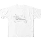 Ami_mのうちゅ～ねこ☆デザイン販売（表デザインのみ） All-Over Print T-Shirt