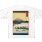 浮世絵屋の広重「冨二三十六景㉔　駿河三保之松原」歌川広重の浮世絵 All-Over Print T-Shirt