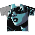 kangekiのサイバーパンクガールNo.6 All-Over Print T-Shirt