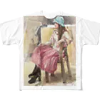 Toshiko’s shopの帽子の女性 All-Over Print T-Shirt