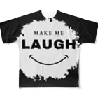 レモングラスのLAUGH 笑う フルグラフィックTシャツ