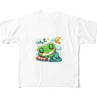 Shiba_IncのSleeping frogs(熟睡する蛙) フルグラフィックTシャツ