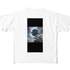 J-BRAVEの一輪の青い薔薇 フルグラフィックTシャツ