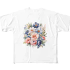 ファンシーTシャツ屋のパステルカラーの花束 All-Over Print T-Shirt