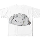 姫とすずり。のクロワッサンねこ フルグラフィックTシャツ