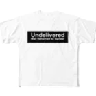 BONBONのUndelivered  Mail Returned  to Sender-BK フルグラフィックTシャツ