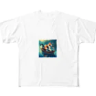 桜猫店-sakuraneko-の釣り猫君 All-Over Print T-Shirt