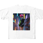 shiba9のCyber Girl フルグラフィックTシャツ