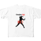 creative-power-labのCharging Up　卓球 All-Over Print T-Shirt