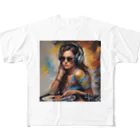 Olivi　StyleのDJ 女性イラスト All-Over Print T-Shirt