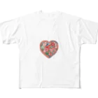 HeartyTimeのハート紅型 フルグラフィックTシャツ