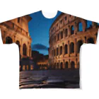 awawoの夕闇に染まるコロッセオの風景 All-Over Print T-Shirt